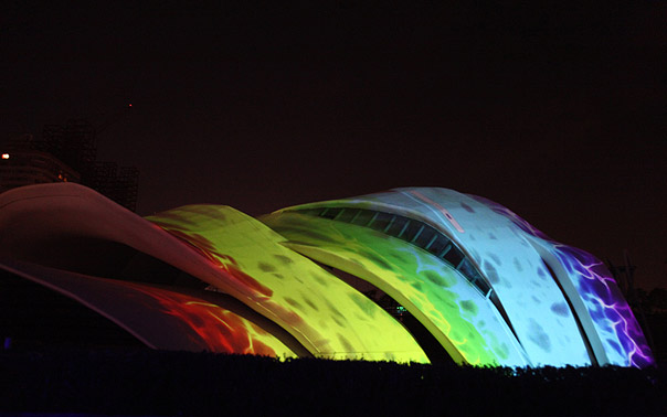 台中圓滿戶外劇場-光雕投影<br>Light-Sculpture And Projection at Taichung Fulfillment Amphitheatre